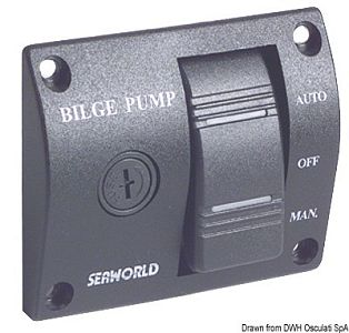 Панель управления для трюмных помп 24 В 15 А 75 x 60 мм (арт. 16.606.24)