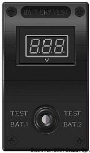 Дополнительный модуль - двойной цифровой вольтметр АКБ1 / АКБ2 60 x 100 мм для панелей