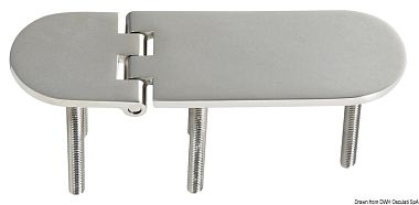 Петля вкручиваемая 126x40x4мм 95° точного литья из полированной нержавеющей стали AISI316