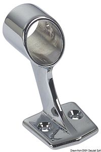 Опора промежуточная для Ø22 мм с квадратным основанием (2 шт)