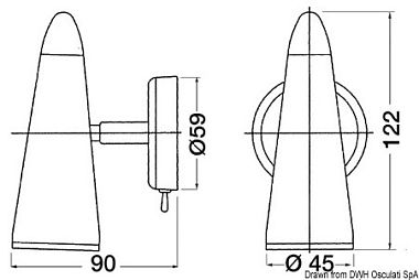 Прикроватный галогенный светильник FORESTI E SUARDI Argo из хромированной латуни 12/24 В, 10 Вт (арт. 13.485.01)
