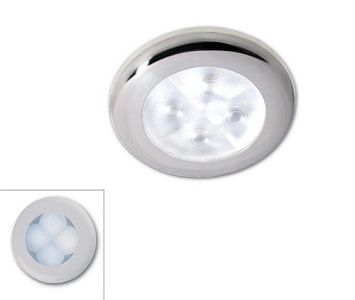 Светильник врезной Hella Marine LED 12В, белый, хромированное кольцо (арт. 010122)