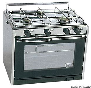 TECHIMPEX XL3 — плита с тремя конфорками и духовкой. 530 x 484 x 460 мм
