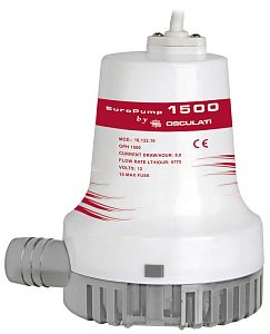 Погружная трюмная помпа Europump II 1500 12В 8А 96л/ч под шланг Ø29мм