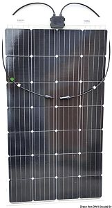Гибкая солнечная монокристаллическая панель SunPower Enecom IP65 12 В 140 Вт 1,85 кг 1194х660х1,7 мм (арт. 12.034.14)