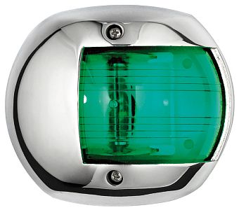 Sphera Design Classic 20 бортовой огонь LED зеленый 112,5° 12В 0,8Вт 90x79x50 мм в корпусе из нержавеющей стали для судов до 20 м (арт. 11.447.02)