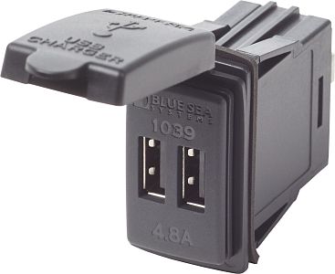 Зарядные устройства Dual / USB 4,8 A, 12/24 В - переключатель (арт. 1039)