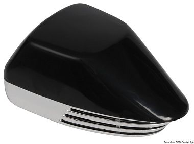 Горн мембранный обтекаемой формы 12В 4,5А 114дБ 100x155x70мм из чёрного АБС-пластика и нержавеющей стали (арт. 21.450.00NE)