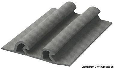 Двойной профиль для снижения брызгообразования из EPDM 115x21,4 мм светло-серый RAL 7035 (24 м)