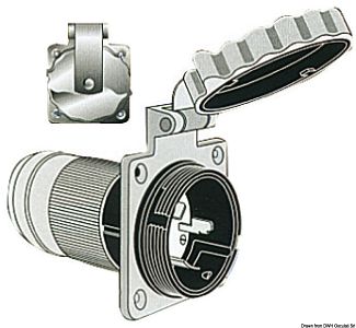 Marinco Easy Lock 6402EL-BX силовой кабельный разъем трехфазный из нержавеющей стали 63 А 230 B