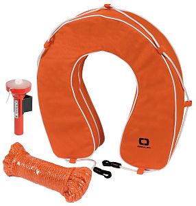 Спасательный круг-подкова 22.416.02 с комплектующими и белым чехлом