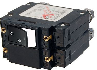 C-Серия автомат - двухполюсный 50A AC (переключатель качельного типа) (арт. 7581)
