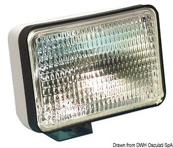 Прожектор водонепроницаемый галогенный 12 В, 55 Вт, 152x92x92 мм, белый корпус (арт. 13.309.04)