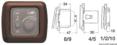 CBE MAC1/M закрывающая рамка одинарная с защелками из коричневого пластика 85 x 78 мм