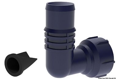 Соединитель шланга 90° 3/4" - 1" с обратным клапаном