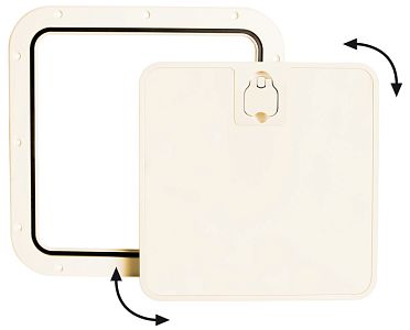 Люк инспекционный водонепроницаемый Splash-Proof 375x375мм со съемной крышкой кремовый