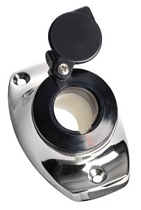 Сменное основание для телескопических мачт врезное угловое 49x85 мм чёрное (арт. 11.000.10)