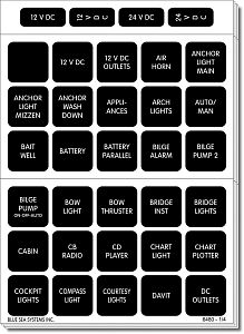 Набор наклеек для панелей переменного тока, 30 штук (арт. 4217)