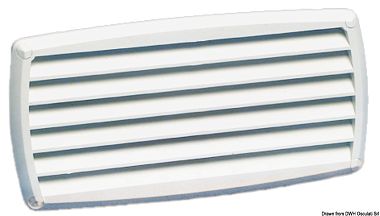 Решетка вентиляционная/воздухозаборник 201x101мм из белого АБС-пластика