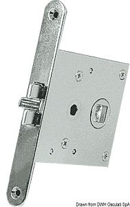 Врезной замок с антивибрационной защелкой 110x66x13.4 мм квадрат 8 мм