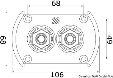 Переборочная втулка с двойным соединением, хромированная