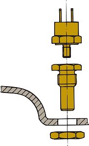 Датчик температуры газовыхлопа Vetus для установки на MV/LSG/MGS/MGL/MGP (арт. XHSM)