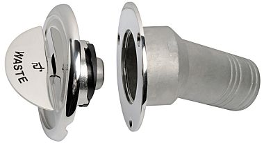 Горловина заливная Quick Lock для сточных вод под шланг Ø38мм 92мм угловая 30° из нержавеющей стали (арт. 20.366.15)