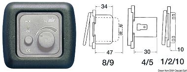 Закрывающая рамка одинарная с защелками CBE MAC1/G из темно-серого пластика 85x78 мм (арт. 14.655.02)