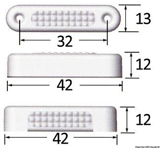 Накладной 4 LED светильник Attwood дежурного освещения 12В 1Вт синий свет горизонтальный пучёк