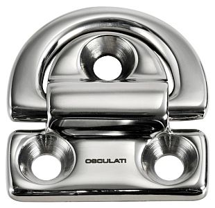 Обушок складной одинарный малый 25x45x47мм Ø6мм 2200кг из нержавеющей стали AISI316