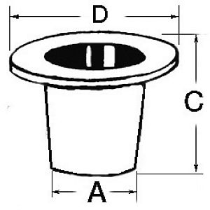 Резьбовой штуцер слива в море из белого пластика 3/4" (10 шт) (арт. 17.394.02)