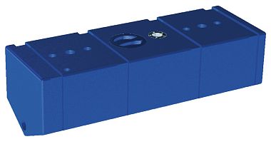 Бак со скосом для фекальных вод 86л 1000x350x320мм из жёсткого синего полиэтилена