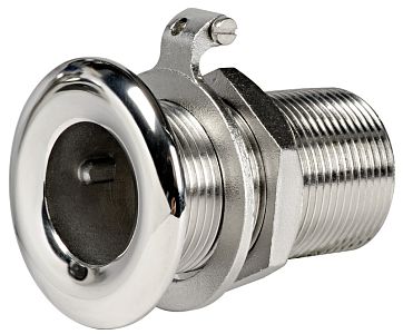 Кингстон с резьбой 2"1/2 Ø65/110мм 124мм из нержавеющей стали AISI316