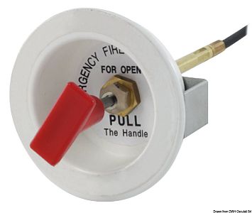 Врезная монтажная ниша диаметр 89 мм с надписью FUEL STOP (остановка топлива)