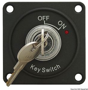 Двухпозиционный переключатель SP4010 ON-OFF с ключом и светодиодной сигнальной лампой