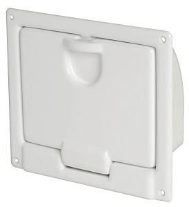 Рундук с крышкой для крепления в переборку 220x195x70мм из белого пластика