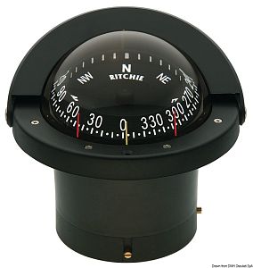 Компас Ritchie Navigator 4" 1/2 (114 мм) с компенсатором и подсветкой, черный-черный (арт. 25.084.31)