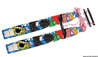 Водные лыжи AIRHEAD Monsta Splash Trainer Skis из пропитанной древесины