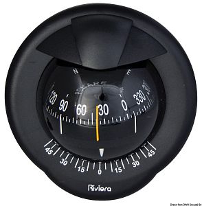 Настенный компас RIVIERA 4" Polare BP2 черный-черный