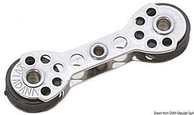 Двухшкивный мини-блок из полиамида и нержавеющей стали с разнесенными шкивами Viadana 17 мм 300 кг 5