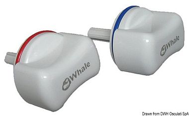 Сменные ручки для горячей и холодной воды Whale AS5122 из белого пластика