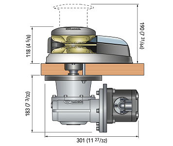 Якорная лебедка Quick DR4 гидравлическая, без барабана, для цепи 10мм (арт. FSDRHY000010A00)