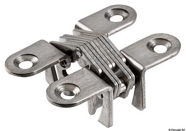 Петля врезная 53x36,1 мм, 180°, нагрузка 10 кг, из нержавеющей стали AISI304 для люков и дверей (арт. 38.527.04)