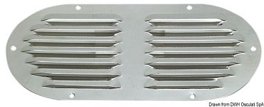 Решетка вентиляционная 233x116 мм из полированной нержавеющей стали (арт. 53.022.02)