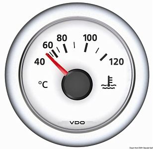 Термометр для воды 40-120°C, 105-250°F, Ø52 мм, 12-24 В белого цвета (арт. 27.488.01)