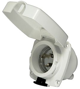 New Edge вилка панельная 220B 32A водонепроницаемая IP56 из АБС пластика (арт. 14.331.10)