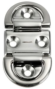 Обушок складной двойной большой 75x79x126мм Ø10мм 12000кг из нержавеющей стали AISI316