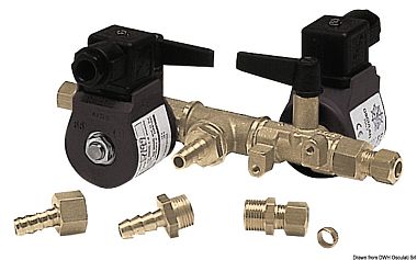 Двойной электрокран 12 В с дистанционным и ручным управлением для соединения двух баков и мотора (арт. 17.406.00)