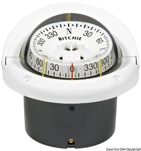 Компас Ritchie Helmsman 3" 3/4 (94 мм) с компенсатором и подсветкой, белый-белый (арт. 25.083.32)