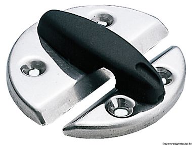 Задвижка поворотная для каютных/мебельных дверей/пайолов Ø60мм из нержавеющей стали/полиамида